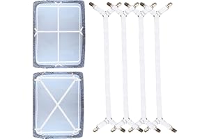 GOODTIMES Premium Bed Sheet Fasteners, 2 Pcs Adjustable Crisscross Fitted Sheet Band Straps Grippers Suspenders Corner Holder Elastic Heavy Duty for All Bedsheets Fitted Sheets Flat Sheets Long Type (4 pieces)