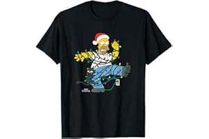 THE SIMPSONS Les Simpsons Holiday Homer Simpson : guirlandes de Noël T-Shirt