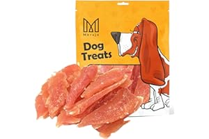 MERSJO friandises pour Chiens - 88% Haute teneur en Viande, Pas d'additifs, sans céréales ni Sucre, Friandises pour Chiens en complément Quotidien, Poitrine de Poulet Moelleuse, 1000g