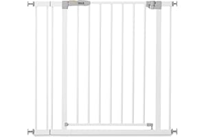 Hauck Türschutzgitter / Treppenschutzgitter für Kinder Stop N Safe 2 Safety Gate inkl. 9 cm Verlängerung / ohne Bohren / 84 - 89 cm breit / erweiterbar / Metall Gitter