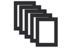 nielsen Conservation Cartoncino Passepartout 2,2 mm, set di 5, formato esterno 30x40 cm per formato immagine 20,5 x 29,5 cm (DIN A4), nero liscio