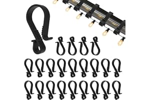 Gcstnn Dachrinnenhaken für Lichterkette, 40x Befestigung Lichterkette Outdoor Dachrinnenhalter Dachrinne Sunststoff für Weihnachten Lichterketten Weihnachtsbaum Außen-Schwarz