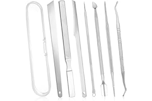 MATWSEC 7 Pack Ingrown Toenail Tool Pedicure Tools for Feet, Stainless Steel Toenail Removal Kit, Professional Surgical Manicure Treatment Pedicure Tools for Feet Under Nail Cleaner Correction Polish Pain