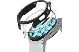 Ringke Slim Case [2 Pack] Compatible with Samsung Galaxy Watch 6 40mm, Watch 6 Bezel [Frame Only] Premium Lightweight PC Hard Thin Cover - Matte Black