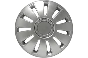 Carpoint 2211083 Jeu d'Enjoliveurs de Roues Silverstone 13'', 4 pièces, Argent