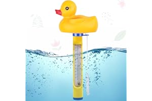 LEONSHCO Thermometre Piscine Flottante, Thermomètre De Piscine De Dessin Animé, Thermomètre Piscine, Thermometre De Piscine Facile à Lire Avec Corde Pour Piscines Pour Bébés, étangs à Poissons Et Aquariums