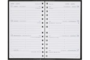 Agenda Moderne - INT 83 13S - 1 Recharge Pour Agenda Semainier de Janvier 2024 à Décembre 2024 - Format 8 x 13 cm