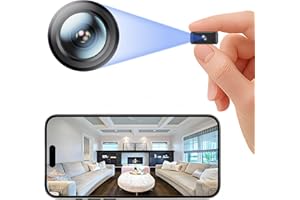 ESTABA Mini WiFi Spy Camera 1080P Hidden Camera, Indoor Camera Wireless Security Cam with Night Vision/Motion Detection/Real-Time Video/Cloud&SD Storage for Home Surveillance