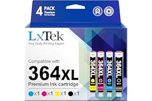 LxTek Tinta 364XL Compatible para HP 364 364XL Pack para HP Photosmart 5520 6520 5510 6510 7510 7520 para HP Deskjet 3070A 3520 para HP Officejet 4620 4622 (Paquete de 4)