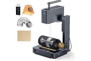 Incisore Laser LaserPecker 2 Macchina a Incisione Laser 60W 36000mm/min Taglia Laser Bluetooth Portatile Laser Engraver per legno carta vetro, con Rullo di Rotazione, Dongle, Tubo