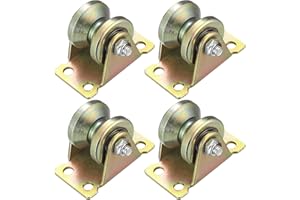 QEAPUG 4 Stk Umlenkrollen für Seile, V-Nut Rollenrad Umlenkrolle Hebekran Seilrolle Flaschenzüge, Seilrollen, Schwerlastrollen für Wäscheleine, Flaschenzugsystem, Rolltore, Invertierte