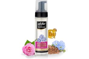 SOF N' FREE Curly Hair Mousse with Flaxseed Oil & Rosewater, Curl Defining Foam for Wavy, Curly & Coily Hair, Frizz Control Hair Mousse for Hold & Shine, 200ml Sourced by Bronx International Ltd