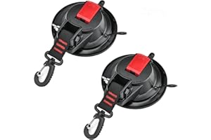 MIUCOGUIER 2 Stück Saugnapf Haken Camping Saugnapfset bis 25 KG Saugnäpfe Camping Extra Stark Multifunktionaler Saugnapf für Haushalt Camping,Zelt,Wohnmobil,Sonnensegel,Werkstatt,Auto Spanner