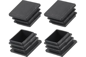 METALLIXITY Fyrkantigt rörändlock (25 x 25 mm) 4 st, plastpluggar infogade ändlock rörlock – för möbler bordsstol ben