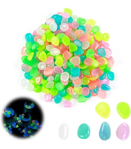 200 Pietre Luminose Colorate - Per Giardino, Acquario, Decorazioni Notturne