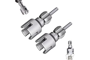 Gativs Roscador de Tuberías Integrado, Juego de Machos y Hembras para Tubos, Herramienta para Roscar Tuberías PVC, Roscador Integrado para Tuberías de Agua de 1/2'' y 3/4'', para Tubos PVC y PPR