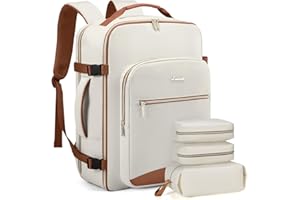 LOVEVOOK Bagaż podręczny, plecak do samolotu, duży plecak podróżny, plecak podróżny, plecak damski, wodoszczelny, torba podróżna na laptopa o przekątnej ekranu, plecak podróżny na podróż