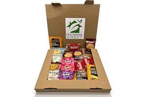 TEA HOUSE DIRECT Border Biscuits - Butterscotch Crunch, Viennese Whirls, Chocolate Cookies | Walkers Biscuit x3 | Hartley's Assorted Jam 4 Flavour | 9 Lotus Biscoff | Twinings English Breakfast (10 Envelope) Gift Set