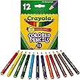 CRAYOLA Half-Length Colouring Pencils - Assorted Colours (Pack of 12) | Tougher Pencils that Won't Easily Break Under Pressure | Ideal for Kids Aged 3+
