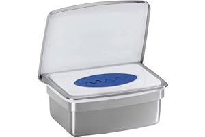 RB&G Premium Feuchttücherbox- aus hochwertigem Edelstahl/kein Austrocknen der Tücher/Halter für Feuchtes Toilettenpapier