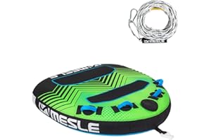 Mesle Pack Flotador de Arrastre Vapor con Cuerda 2-3 Personas Hinchable Arrastrable para Deportes Acuáticos, Rosco Arrastrable