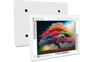 Elice Rechargeable A3 Light Pad for Diamond Painting, Magnetic LED Light Board with Physical Button, Super Bright Diamond Art Light Pad, Ultra-Thin Light Box for Tracing, Weeding Vinyl, Artists -White