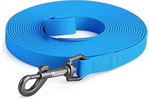Toozey Longe pour Chien 3m / 7m / 5m / 10m / 15m / 20m Laisse Chien avec Poignée et Sac de Rangement Longue Corde, Laisses de Dressage étanches pour Chiens de Grande et Petite Bleu