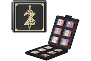 JINGDU Etui de Carte de Jeu pour Nintendo Switch, étui de Protection Anti-Chocs pour Cartouches, boîte de Rangement avec 12 emplacements pour Cartouches pour Switch NS/OLED/Lite, Zelda