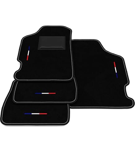 Tapis De Sol Sur Mesure DHCarMats Pour Citroën Saxo 1996-2004 VTS - Moquette Luxe Brodé