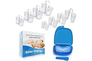 CHIOSA Anti Ronflement Efficace, Dilatateur Nasal Dispositif, Ecarteur Nasal Anti Ronflement, GouttièRe Dentaire+8 Clip Nasal Améliore la Respiration pour un Sommeil plus Confortable - Réutilisable