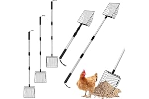 JOURNDREAM 1 x accessori per pollaio paletta per cacca pala per la pulizia setaccio separazione escrementi e sabbia pala di pollo