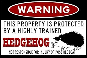 EpochSign Hedgehog Sign,Funny,Hedgehog,Hedgehog Accessories,Hedge Hog Gift,Warning Sign Small Pet Gift Metal Signsmetal tin sign 8x12 inch