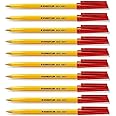 STAEDTLER Fine 0.3mm 430 F Stick Ballpoint Pens Writing Pen Smooth - Red Ink (10)