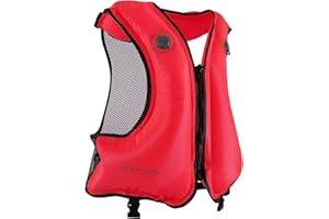 FORWEWAY Swimming Jacket Snorkeling Vest Inflatable Jacketfor Adults Fitting Water Sports