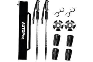 ‎AUTOPKIO AUTOPkio Walking Stöcke Trekkingstöcke, Nordic Walking Stöcke Verstellbar Aluminium Anti-Schock Laufstöcke mit Eva Schaum Griff für Trekking Damen Kinder Herren Senioren
