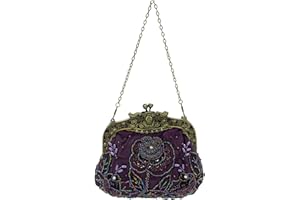 Ro Rox Margeret Bolso de Mano de Fiesta de Graduación Bordado Retro Vintage