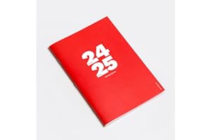 OD OCTÀGONDESIGN OCTÀGON DESIGN | 2024/2025 Big Monthly Planner A4 - Planificador Mensual - 12 Meses, agosto 2024 / julio 2025-4 Páginas para Notas - Tapa Blanda - Color Rojo.