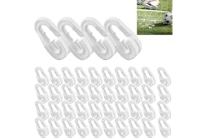 COCCCOON 40 White Football Net Clips for Tennis and Goal Nets - Easy to Install, Durable