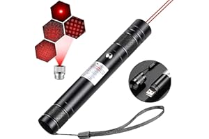 Red Laser Pointer High Power Long Range Strong Laser Light Pointer Pen, Tactical Red Lazer Pointer Presentation Dot Rechargeable for Indoor Teaching,Hiking,Outdoor Interactive Cat Laser Toy USB Charge
