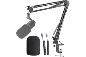 Supporto per microfono Fifine K670 con Parabrezza - Asta Microfono e Filtro Anti-pop Copertura in Schiuma Compatibile con Fifine K670 670B USB Microfono di YOUSHARES