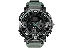 Fastrack Quartz Analog Digital Black Dial Green Plastic Strap Unisex Watch - NT38076PP02W