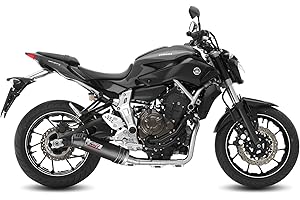 Mivv Oval Pot d’échappement complet 2x1 pour Yamaha MT-07 de 2014 à 2018, avec corps et embout en carbone