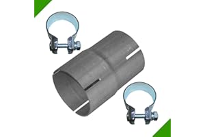 FRÖSCHL AUTOZUBEHÖR Rohrverbinder Reduzierstück 70mm auf 76mm Rohr Auspuff Adapter Reduzierverbinder Bandstahl Schellen Klemmstück Reduktion Reduzierung Verbindungsstück Rohrreduzierung Abgasanlage