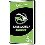Seagate Barracuda, interne Festplatte 5 TB HDD, 2.5 Zoll, 5400 U/Min, 128 MB Cache, SATA 6 Gb/s, silber, Modellnr.: ST5000LM0