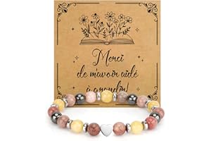 SERENEGLOW Cadeau Fete Des Grands Peres Grand Mère Maman Mamie Papa Parents Bracelet Pierre Naturelle Cadeau Fete Des Peres Fete Des Meres Marraine Sœur Tata Fille Collègues Couple Parrain Frère Tonton Fils
