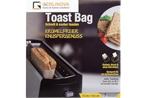 Sunmondo 6x Toastbag - Die Backpapier Tasche für den Toaster - Spüler geeignet, bis zu 50x verwendbar