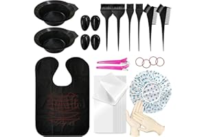 SNAIL GARDEN SNAILGARDEN 47 Stk Haar Färbe Set Haare Färben Zubehör, Haar Färben Kit mit Haarfärbepapier Färbeschalen Färbebürsten Ohrenschutz Handschuhe Haarfärbeumhang, Haare Färben Set für DIY Salon