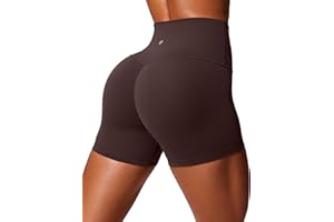 CRZ YOGA Womens Butterlift Butt Scrunch Booty Shorts No Front Seam High Waist Workout Leggings Gym Running Biker - 4''/6"