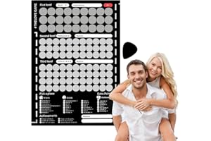 Vibbang Love Game Date Poster Scratch off, 104 Mal Date Night Game Kreatives Rubbelposter, Bucket List for Couples Parre, Schlafzimmerspiel für Paare, Perfektes Pärchen Geschenk Boyfriend Gift
