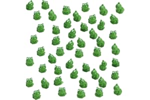 YIZHIXIANGQ Mini Grenouille en Résine, 50pcs Mini Figurine Grenouille, Mini Grenouille Décor de Jardin, Mini Grenouille, Adaptée à la Décoration de Mini Jardins, Maisons de Poupées et Plantes en Pot